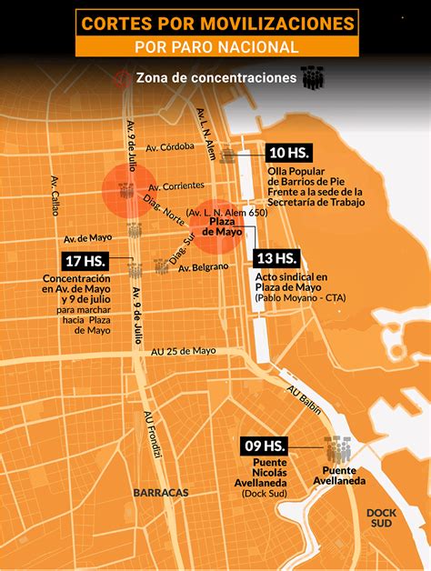 El Mapa De Cortes Y Marchas Por El Paro De Este Martes Perfil Formosa