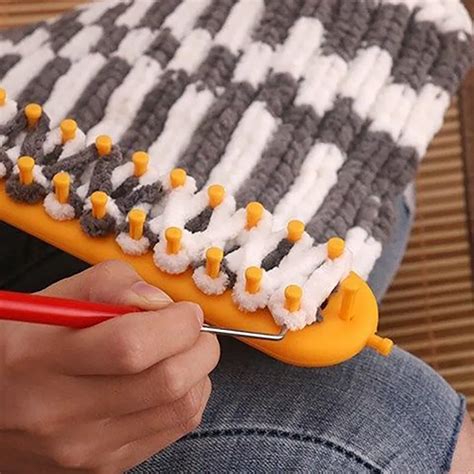 Вязальный станок для рукоделия из прочного пластика с крючком и иглой ...