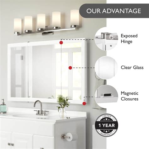 Concord 48 Inch Medicine Cabinet White Gloss ? Bath ? Today's Design House