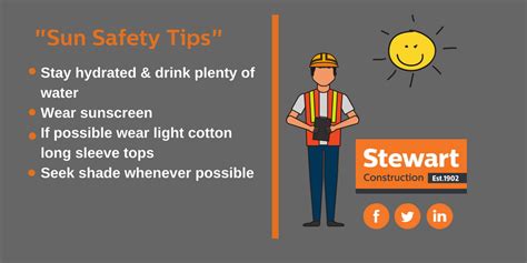 Sun Safety Tips Stewart Construction