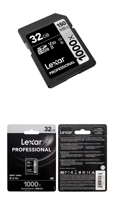 Lexar флэш-карты слот для карт памяти 32 Гб SDHC 1000x V30 C10 UHS-II ...