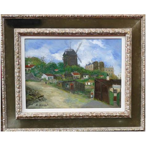 Elisée MACLET Tableau Français 20ème siècle Paris Montmartre Moulin de