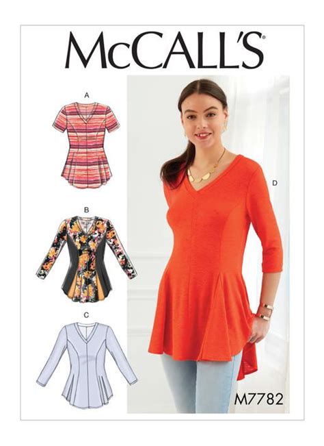 M Misses Women S Tops Sewing Pattern Mccall S Patterns Long