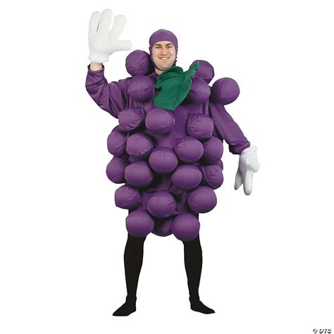 Adults Bunch of Grapes Purple Polyester Bodysuit Costume - Standard
