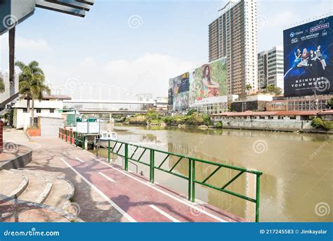 Pasig River Makati Manila City Skyline Philippines Editorial Image