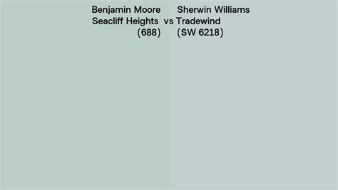 Benjamin Moore Seacliff Heights 688 Vs Sherwin Williams Tradewind SW