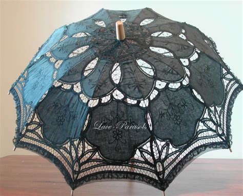 Black Lace Parasol Wedding Bridal Shower Quinceanera Etsy