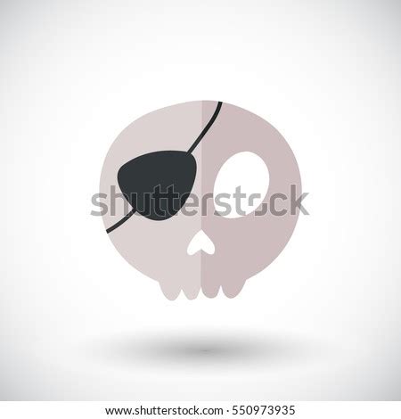 Skull Icon Eye Patch Flat Vector Stock Vector Royalty Free