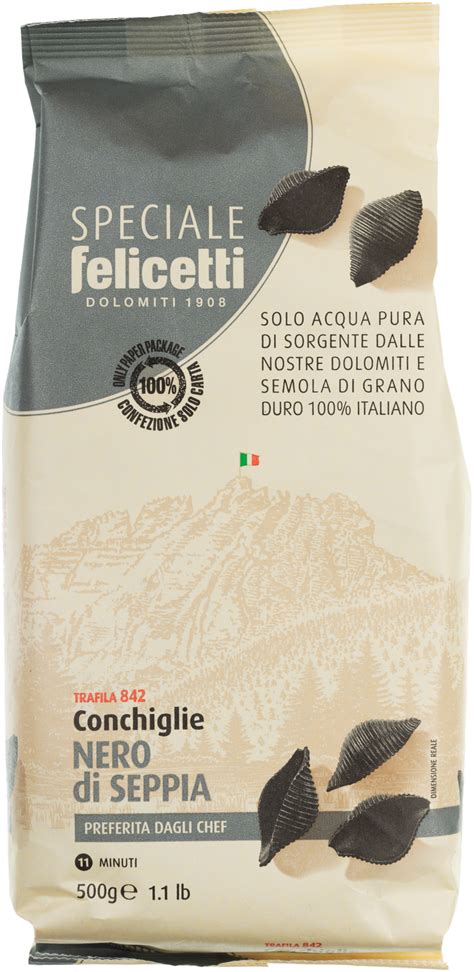Макароны Felicetti Конкилье с чернилами каракатицы 500 г (8000755008421 ...
