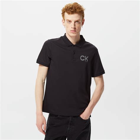 Calvin Klein Striped Chest Logo Erkek Siyah Kısa Kollu Polo Erkek T Shirt And Polo 34 4936785