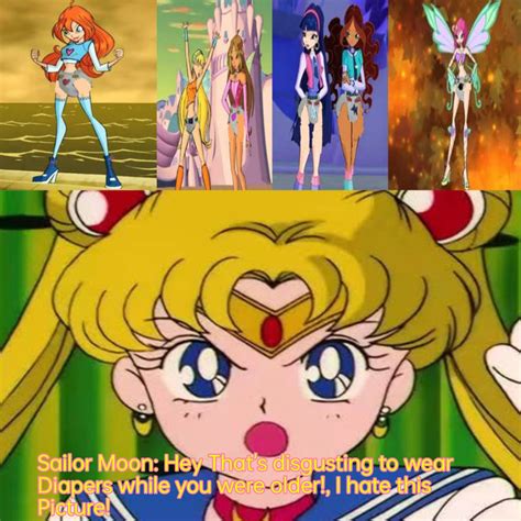 Sailor Moon Hates Winx With Diapers By Dreypare On Deviantart