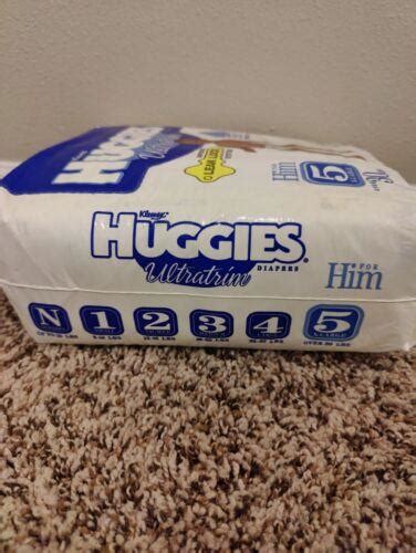 Vintage Diapers Huggies Ultratrim Size 5 Boys 22 Ct Unopened