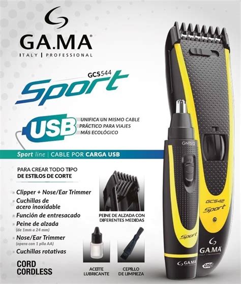 Cortadora De Pelo Gama Gc542 + Afeitadora Trimmer Gnt512 - GA.MA ITALY ...
