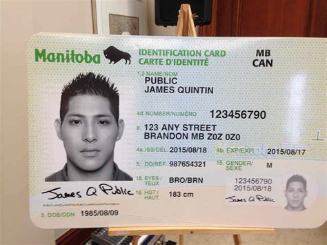 Provincial Id Card Manitoba Printable Cards