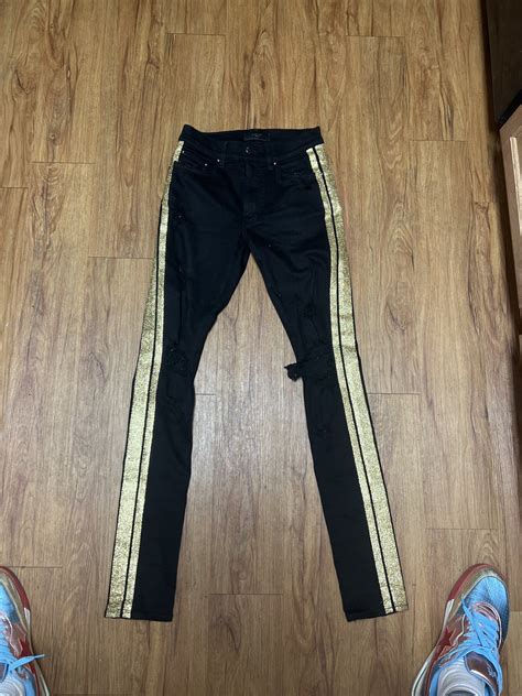 Amiri Amiris Jeans Gold Side Trim Grailed