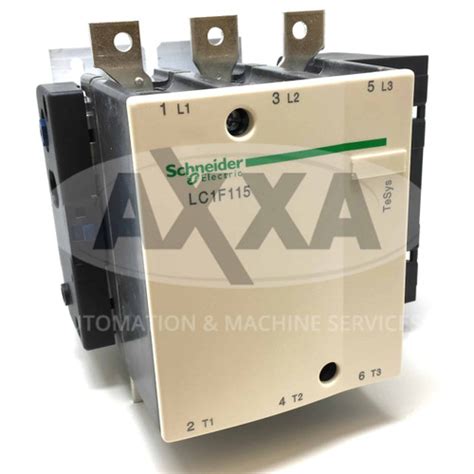 Contactor Series LC1F115 Schneider - AC3: 55kW 250A at 400V - Axxa ...