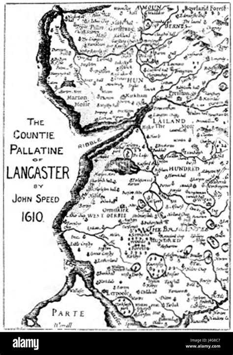 Old map of lancashire hi-res stock photography and images - Alamy