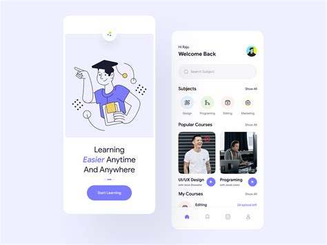 learning app ui  raju husen  dribbble