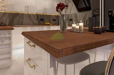 Столешница из дуба цельноламельная 40х300х1200 в Санкт-Петербурге ...