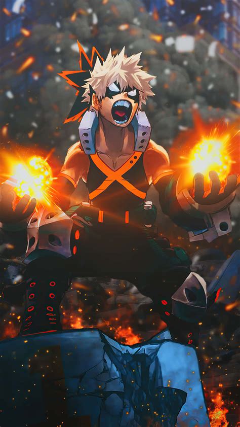 Download Katsuki Bakugo, the fiery-tempered hero of My Hero Academia ...