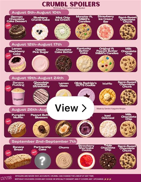 Crumbl Cookies Menu Today
