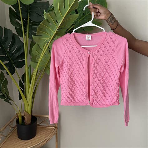 Womens Pink Cardigan Depop