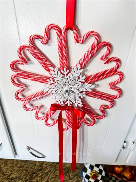 Easy Dollar Tree DIY Candy Cane Wreath for Christmas - Southern Crush