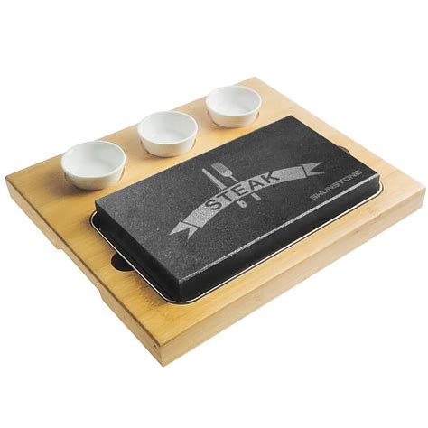 Wholesale Bbq Steak Cooking Grill Stone Lava Rock Grill Custom Logo Cooking Sizzling Hot Stone