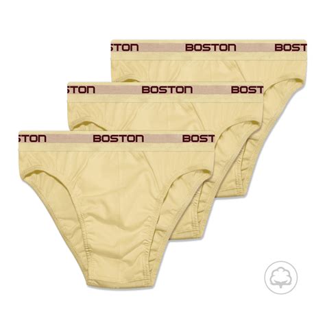 Bikini deportivo BOSTON con Elástico Visible Pack x3 Crema BOSTON Ropa Interior Tienda