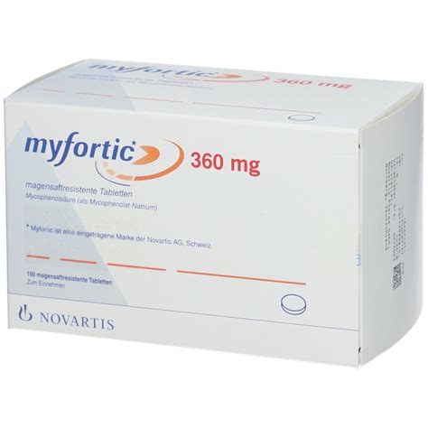 Myfortic 360 Mg Magensaftresistente Tabletten 100 St Mit Dem E Rezept