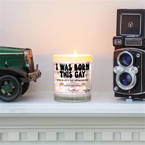I Was Born This Gay Candle Funny Gay Lesbian Lgtbq Candles