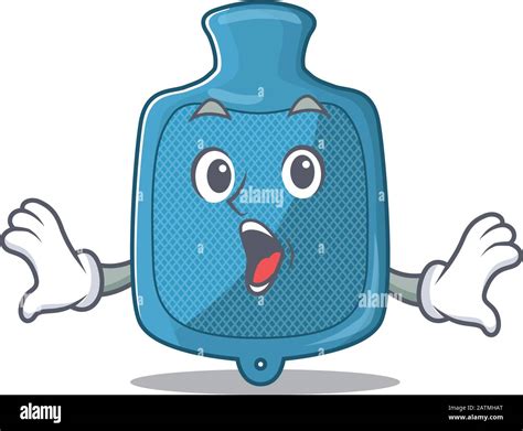 Hot Water Bag Cartoon Character Design On A Surprised Gesture Stock Vector Image Art Alamy