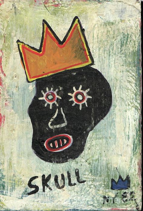 Basquiat Skull Painting By Street Art Fine Art America