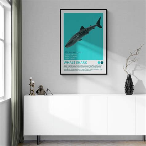 DIGITAL DOWNLOAD Whale Shark Fact Sheet Printable Art, Nautical Theme ...