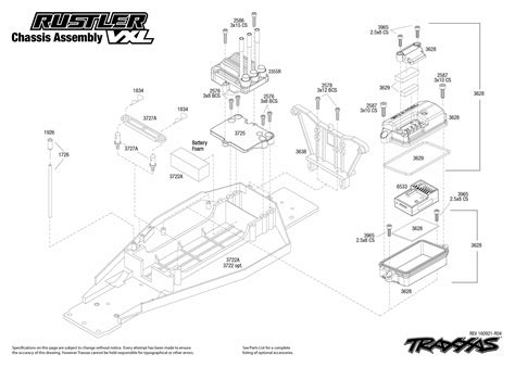 Exploded View Traxxas Rustler 110 Vxl Tqi Bluetooth Ready Tsm R Chassis Astra