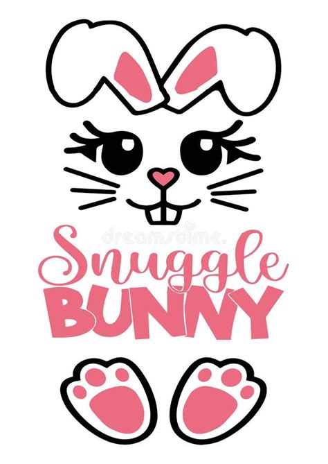 Snuggle Bunny Easter Rabbit Ears Stock Illustration Illustration Of