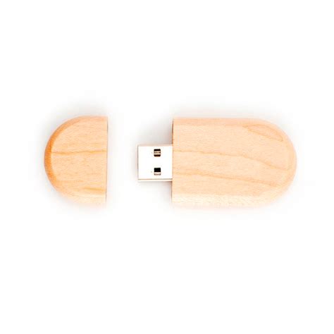 2311MA - Pen Drive Oval Madeira Maple com Tampa Loja Online de Pen