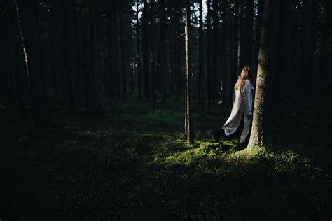 Woman Standing In The Forest · Free Stock Photo