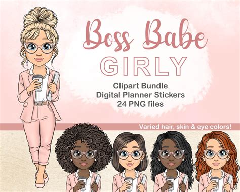 Ultimate Boss Babe SVG Pink Businesswoman Clipart Cute Working Mom Clipart Cute GIRLY Boss