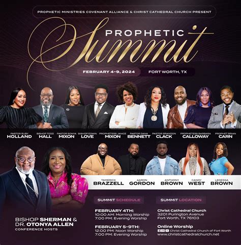 The Prophetic Summit 2024 Fort Worth Tx Brian Carn Ministries