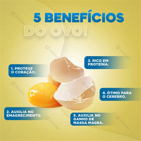 Benefícios do Ovo Social Media PSD Editável download Designi