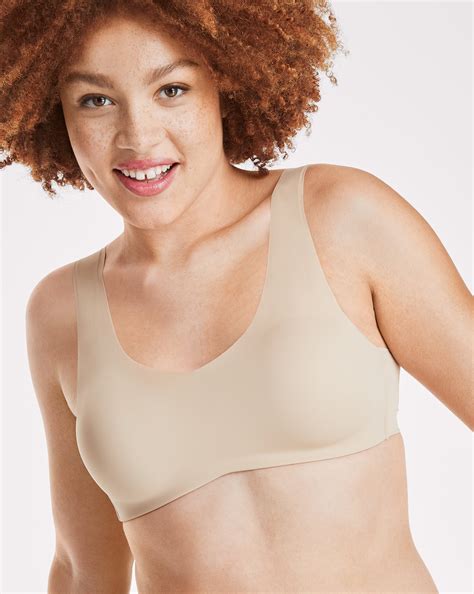 Hanes Ultimate Ultra Light Comfort Women S Wireless Bra Nude L Walmart