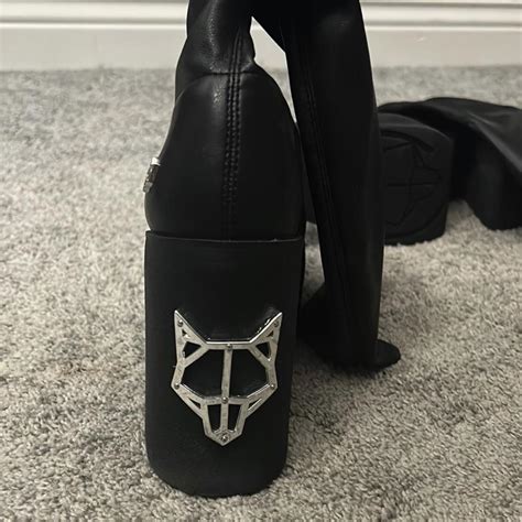 Naked Wolfe Black Platform Boots Gently Used Depop