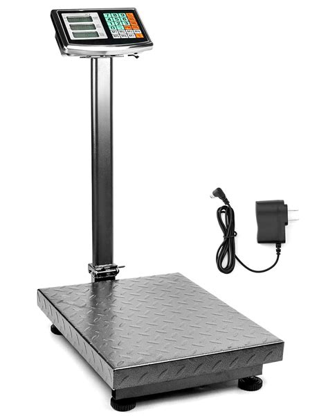 QWORK Foldable 600LB Weight Computing Postal Scale Floor Platform