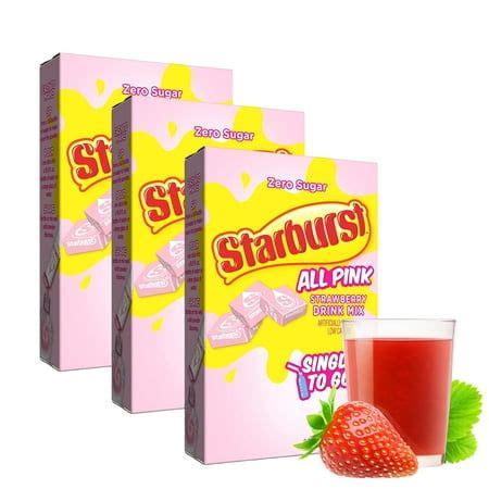 Starburst Singles To Go Powdered Drink Mix All Pink Strawberry Flavor