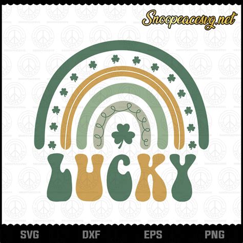 Lucky Rainbow Svg Retro Patrick Day Svg Saint Patricks Day Svg Irish Svg Luck Svg Shamrock