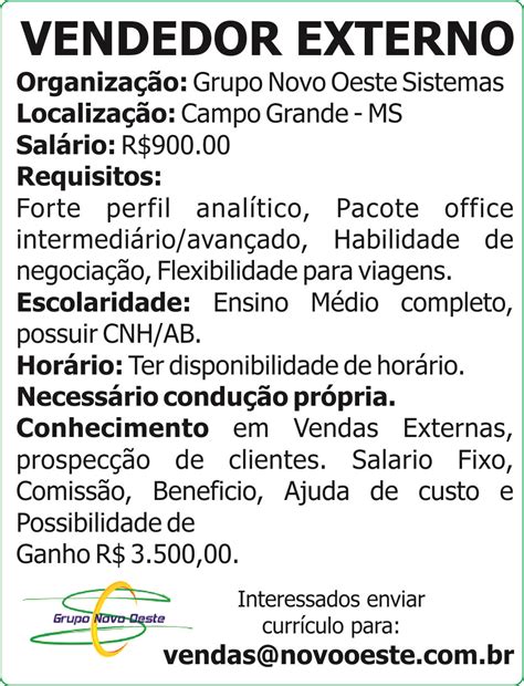 Vagas De Emprego Vendedor Externo - 5