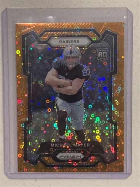 2023 PANINI PRIZM Michael Mayer Recrue Disco Orange 361 RAIDERS EUR 5