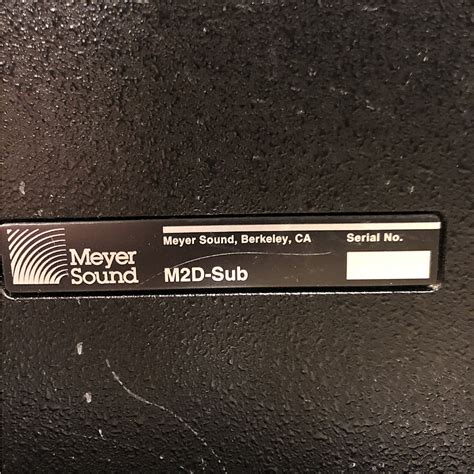 Meyer Sound M2d Sub Buy Now From 10kused