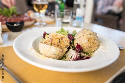 Speckknödel Mit Parmesan In Südtirol Photos Adobe Stock